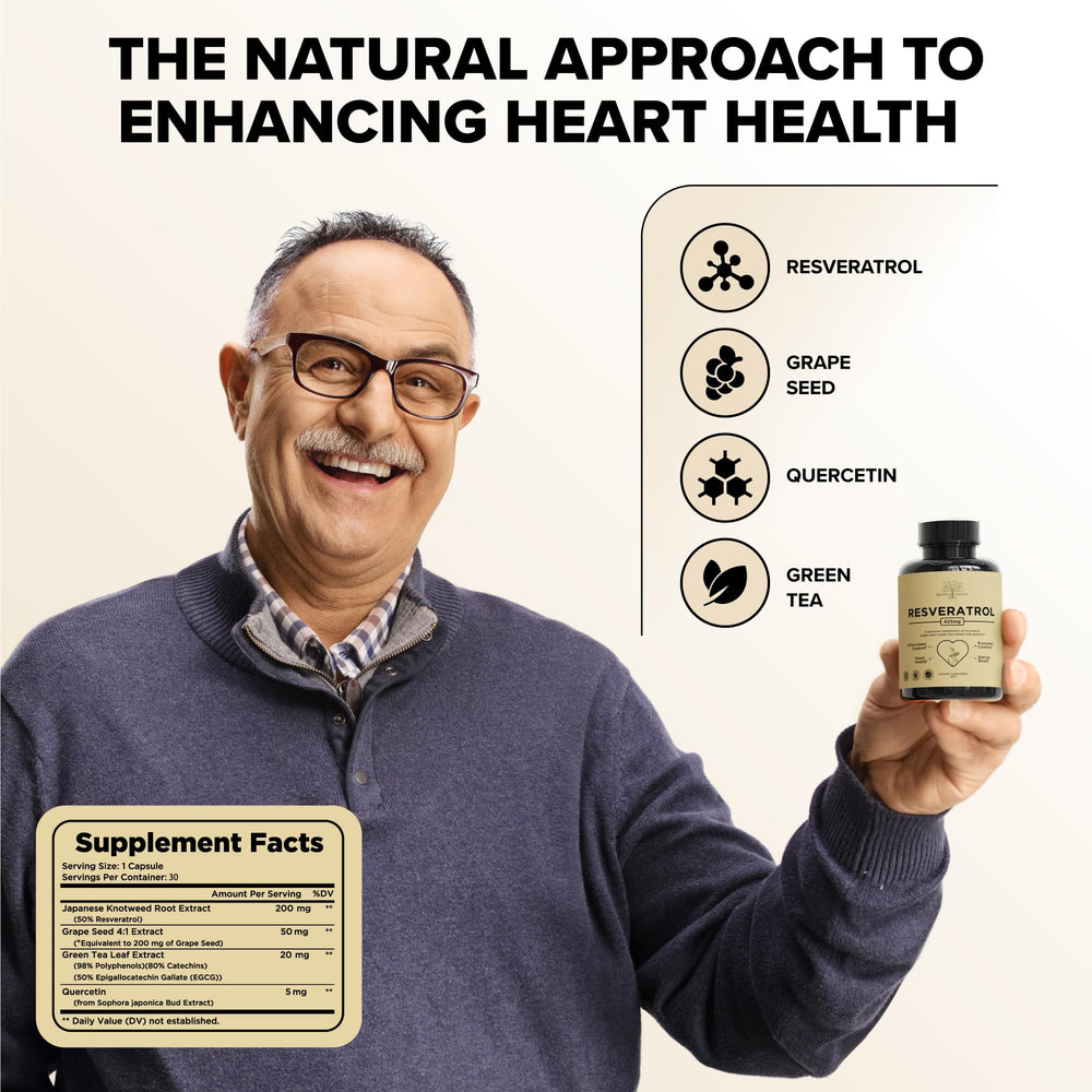 Product label for Garden of Herbz Quercetin and Resveratrol with Grape Seed