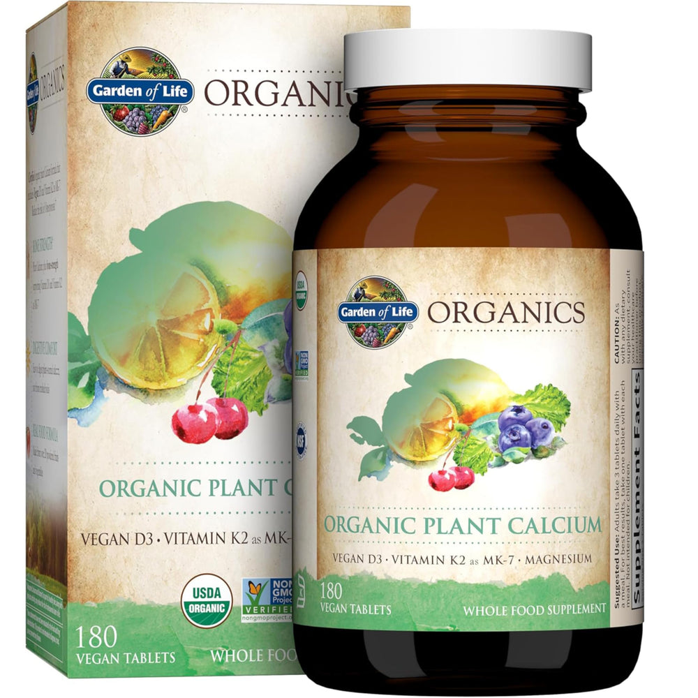 Garden of Life Organics Plant Calcium with Magnesium and Organic Vitamin D3 K2 bottle