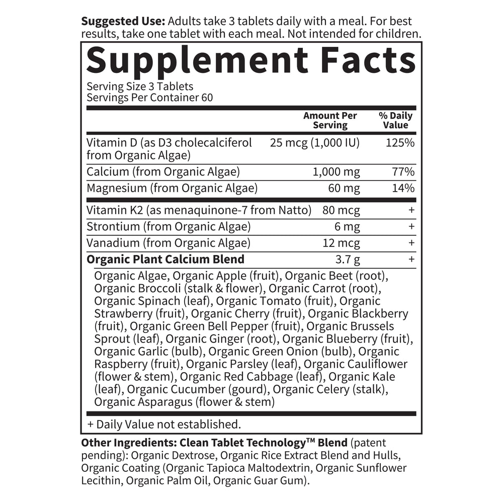 No synthetic binders or fillers in Real Food Calcium supplement