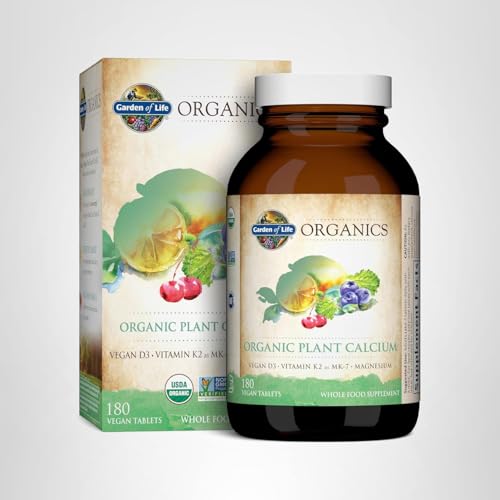 180-count bottle of Garden of Life calcium supplement