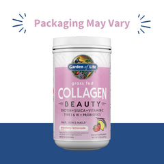 Close-up of Garden of Life Collagen Beauty label