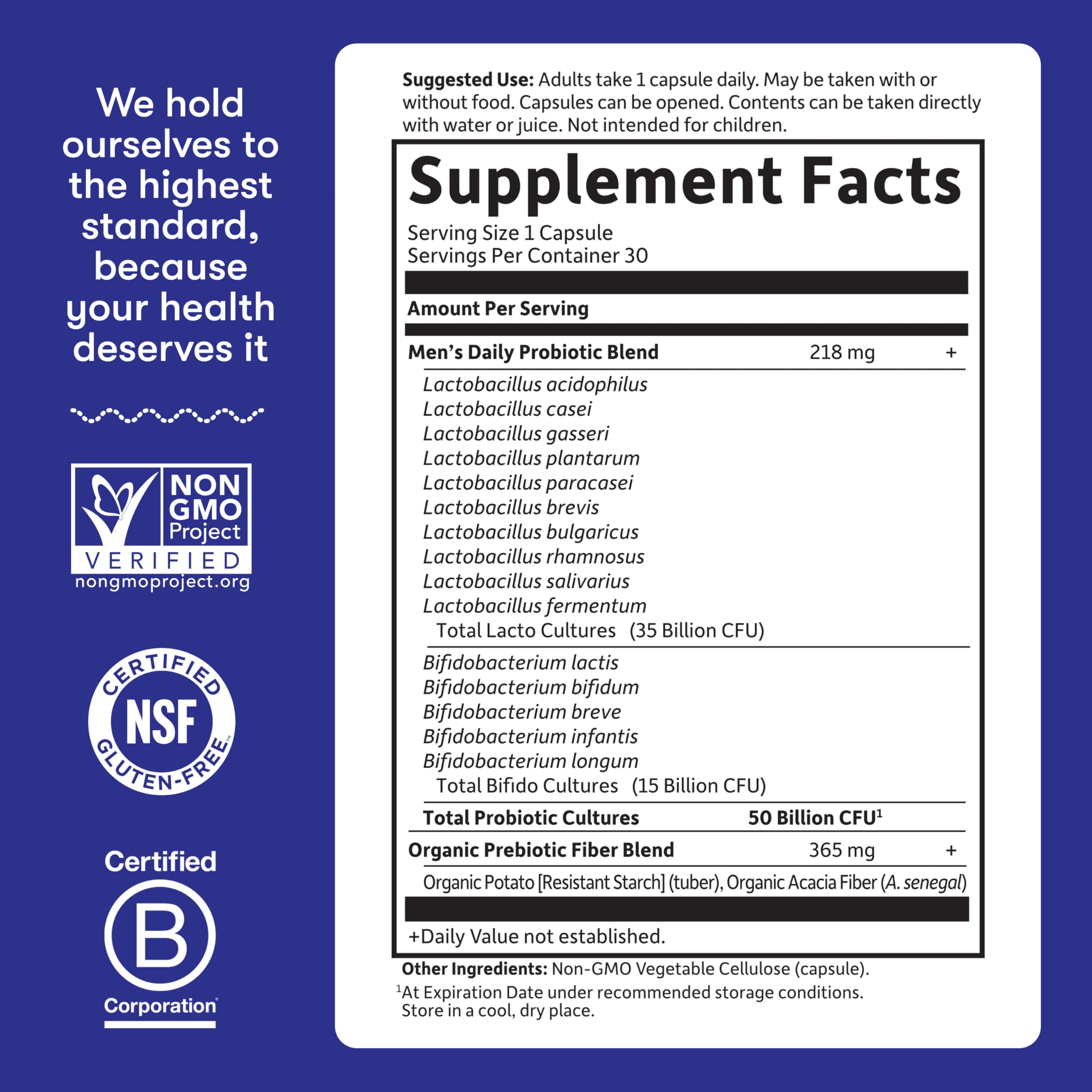 Garden of Life doctor-formulated endorsement logo suggests trusted formulation.