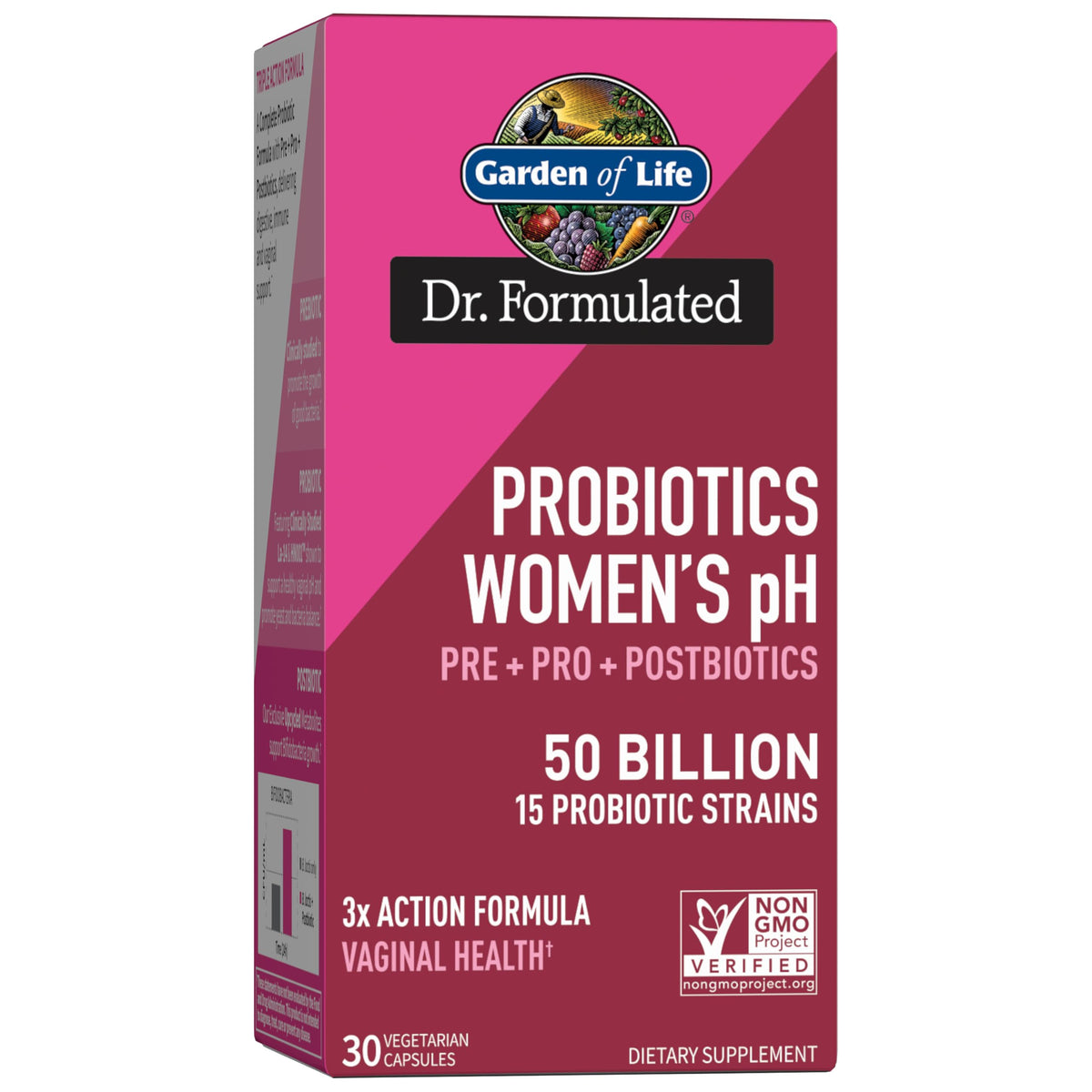 Garden of Life Dr Formulated 3-in-1 women's probiotic packaging