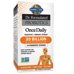 Bottle of Garden of Life Dr Formulated Once Daily Probiotics, 30 vegetarian capsules