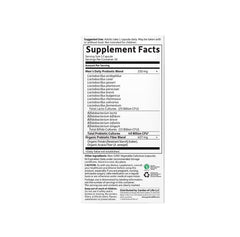 Supplement facts panel showing 25B Lacto and 15B Bifido
