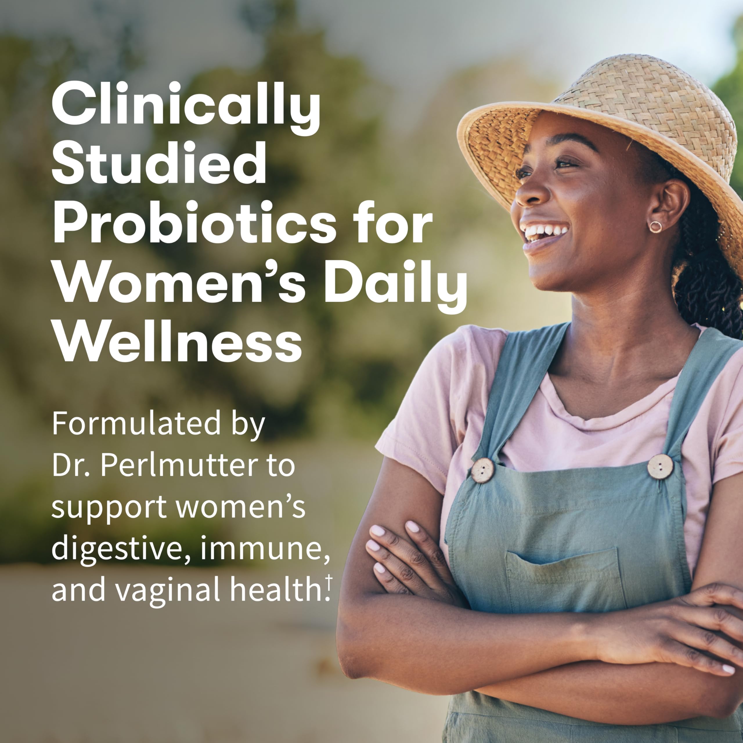 Close up of Garden of Life probiotic capsules for daily gut health