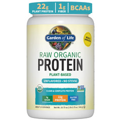 Front label of Garden of Life Organic Vegan Protein Powder