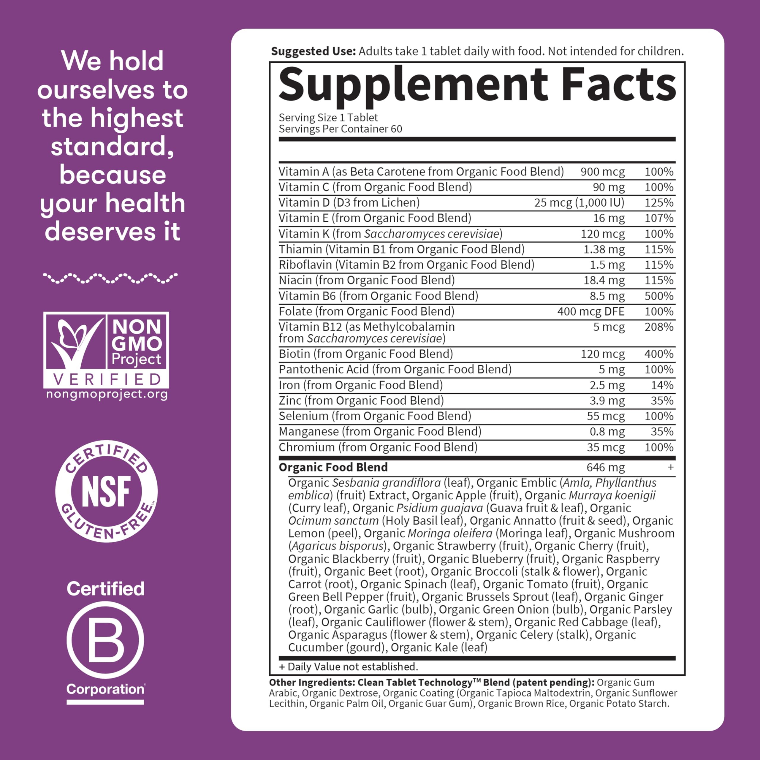 Garden of Life Organics Women's Multivitamin daily-pack, convenient one-a-day routine