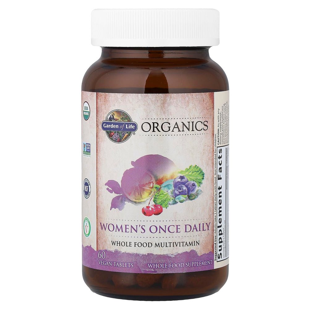 Garden of Life Organics Women's Multivitamin organic fruits vegetables blend, natural nutrient sources