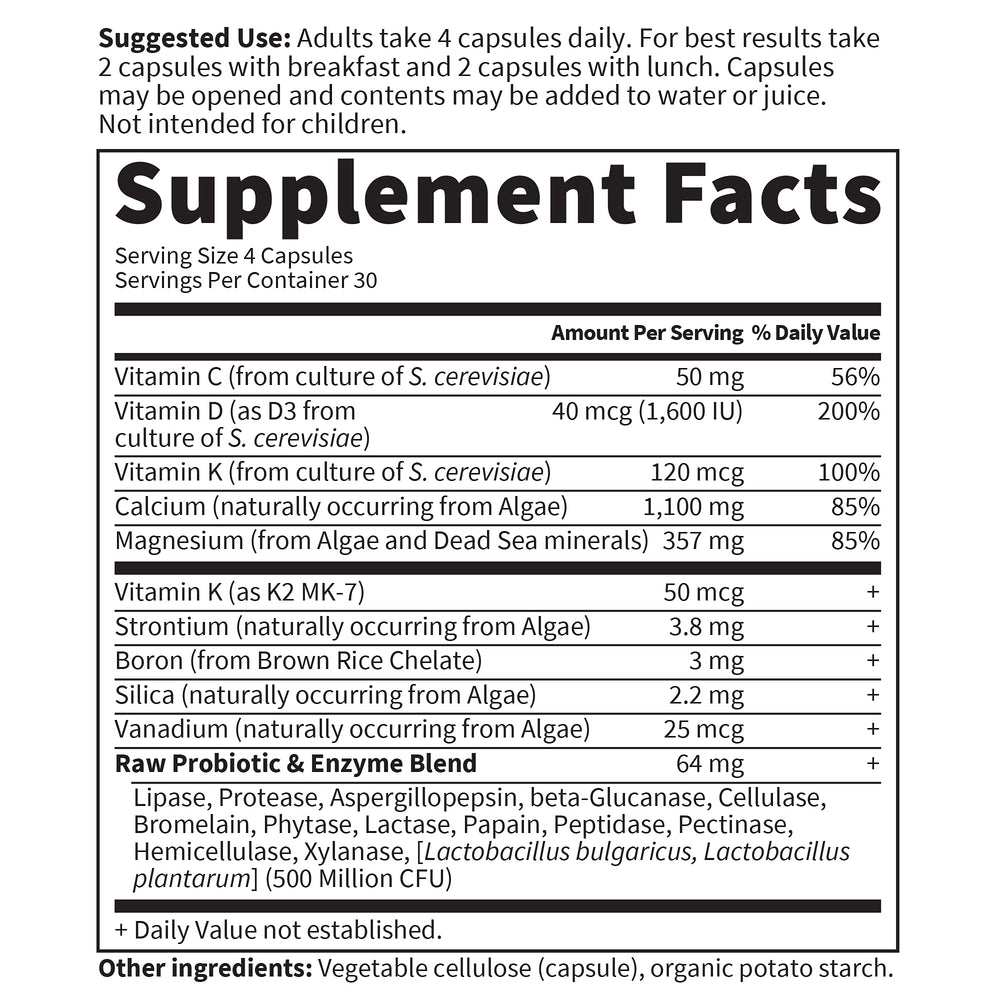 Calcium supplement capsules with bottle cap in focus