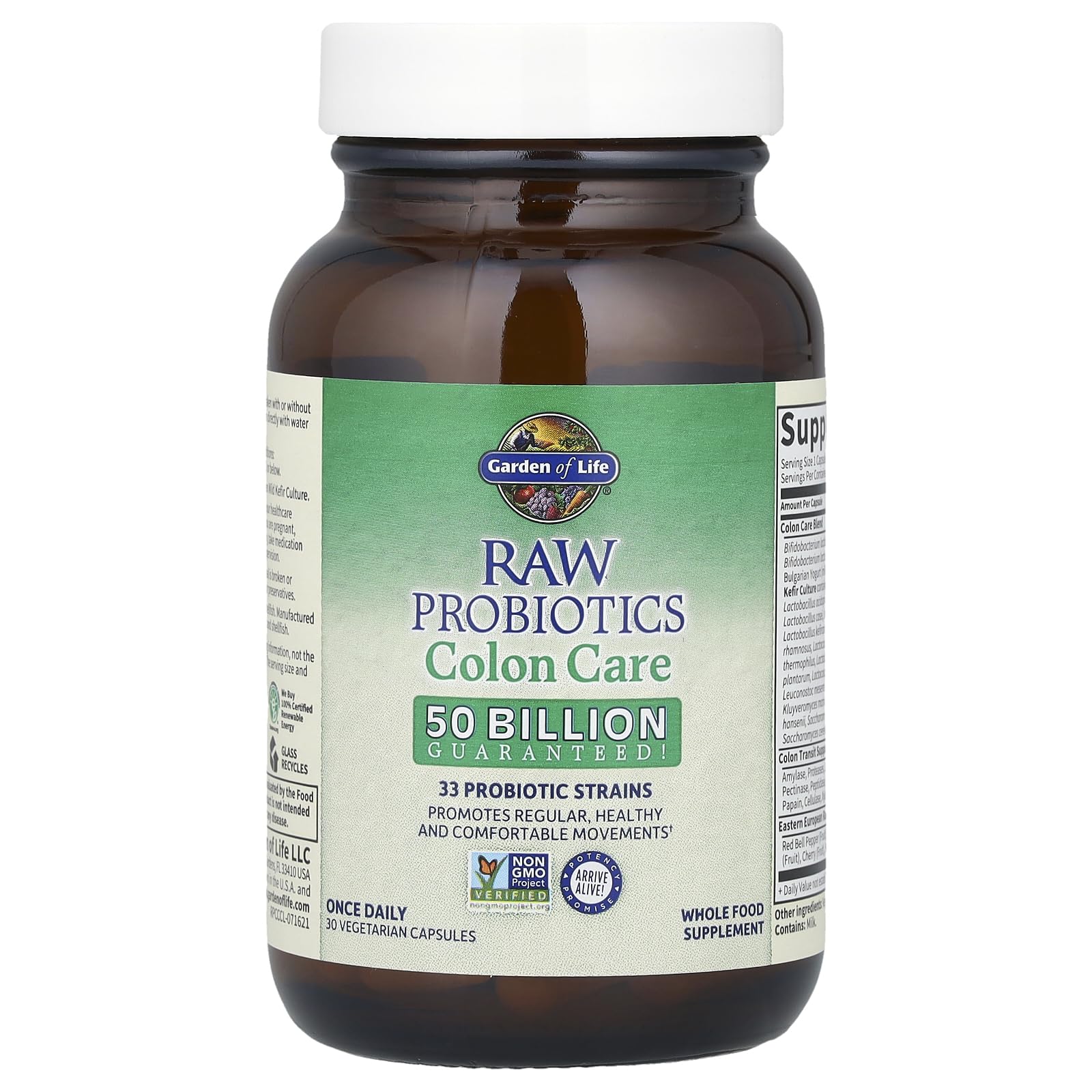 Colon Care blend with Bifidobacterium lactis and L. acidophilus