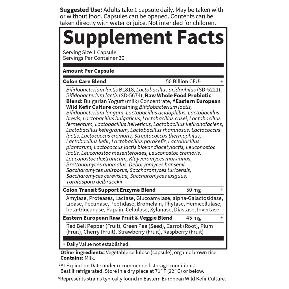 Non-GMO Project Verified and NSF Gluten Free probiotic