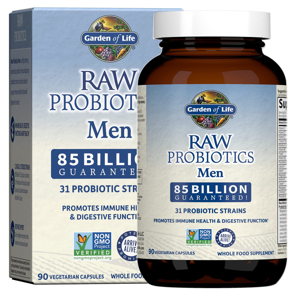 Front view of Garden of Life RAW Probiotics Men 50 & Wiser bottle