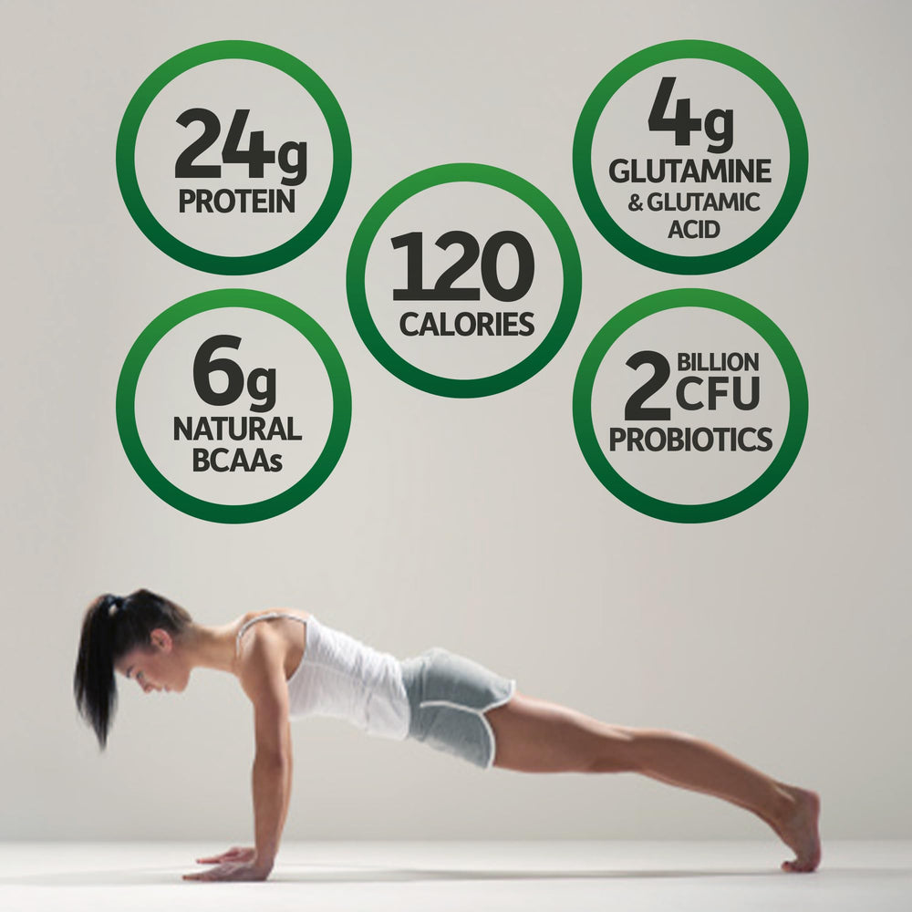 Nutrition snapshot showing 24g protein per serving