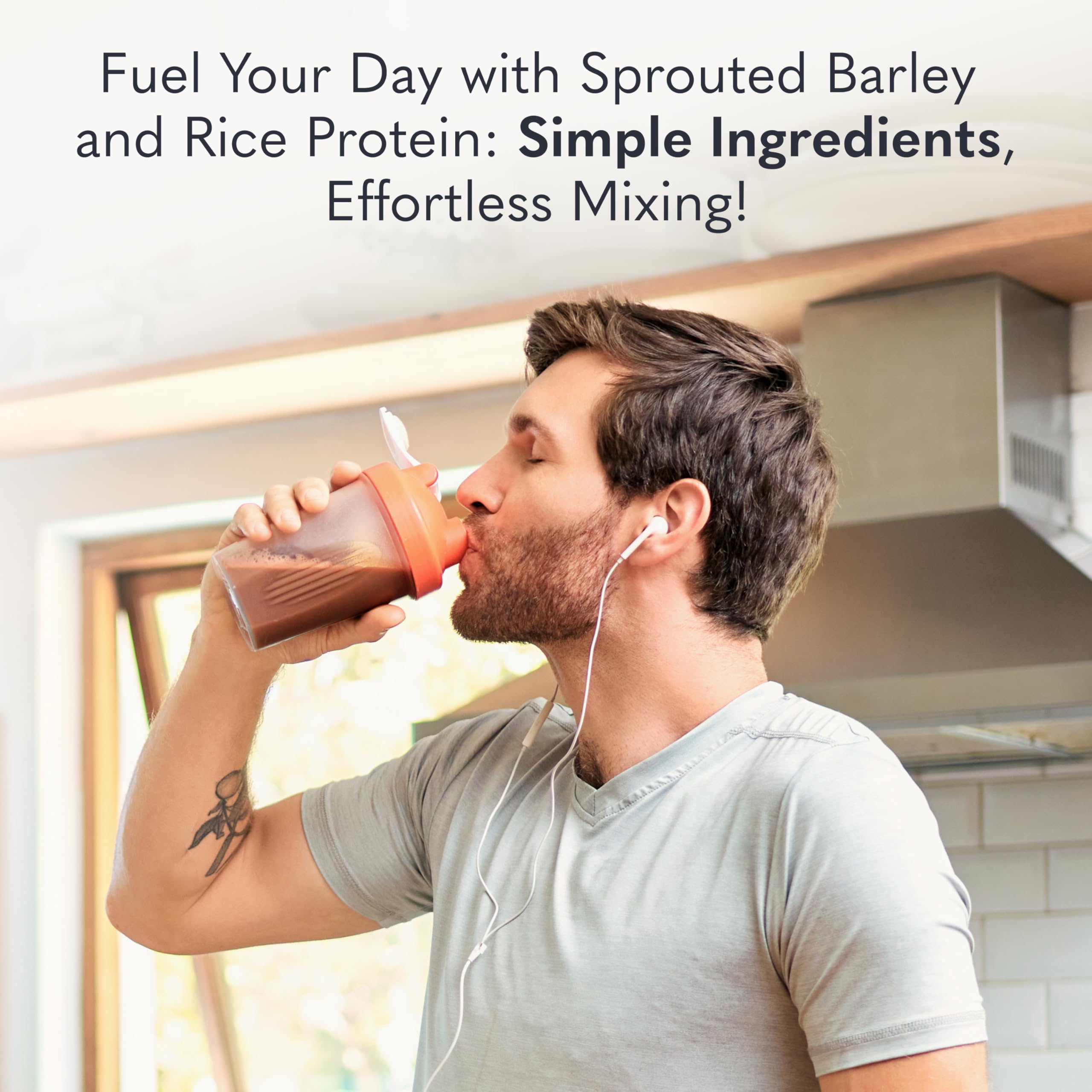 Upcycled sprouted barley used in protein powder