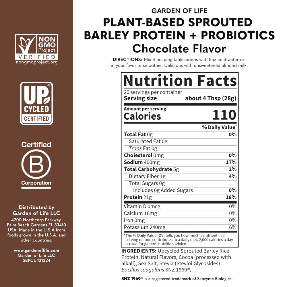 Non-GMO vegan ingredients for Garden of Life protein powder