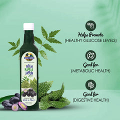 Neem leaves, karela and jamun ingredients used in the juice