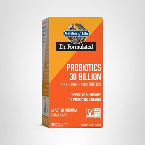 Lifestyle scene with probiotic bottle and healthy foods
