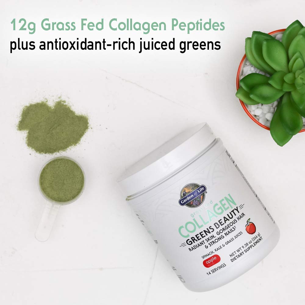 Graphic highlighting 500 million CFU probiotics in Collagen Greens