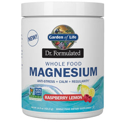Garden of Life Whole Food Magnesium Powder Raspberry Lemon bottle