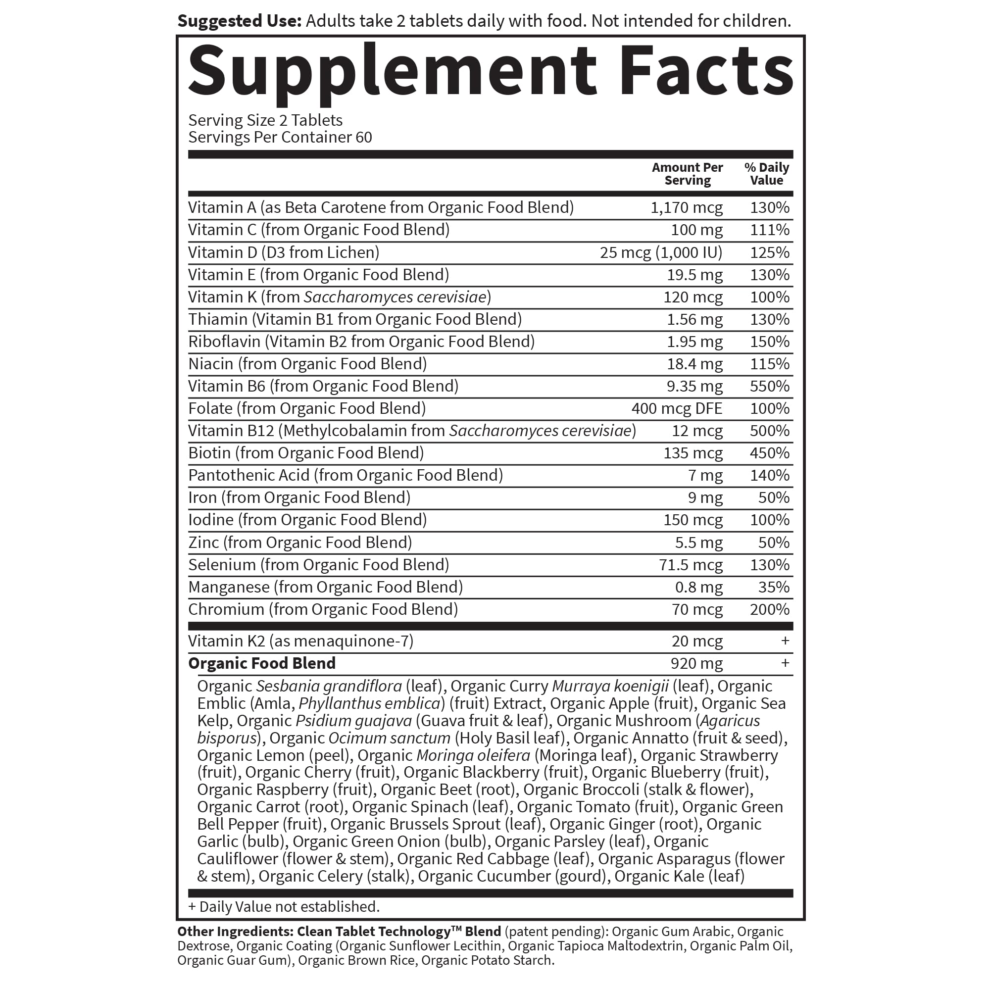 Organic herbs used in Garden of Life Organics Women's Multi formula