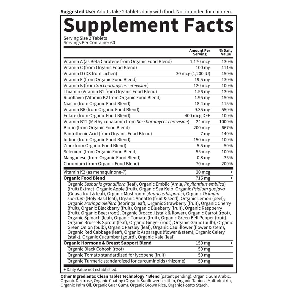 Illustration highlighting hormone health support from the multivitamin