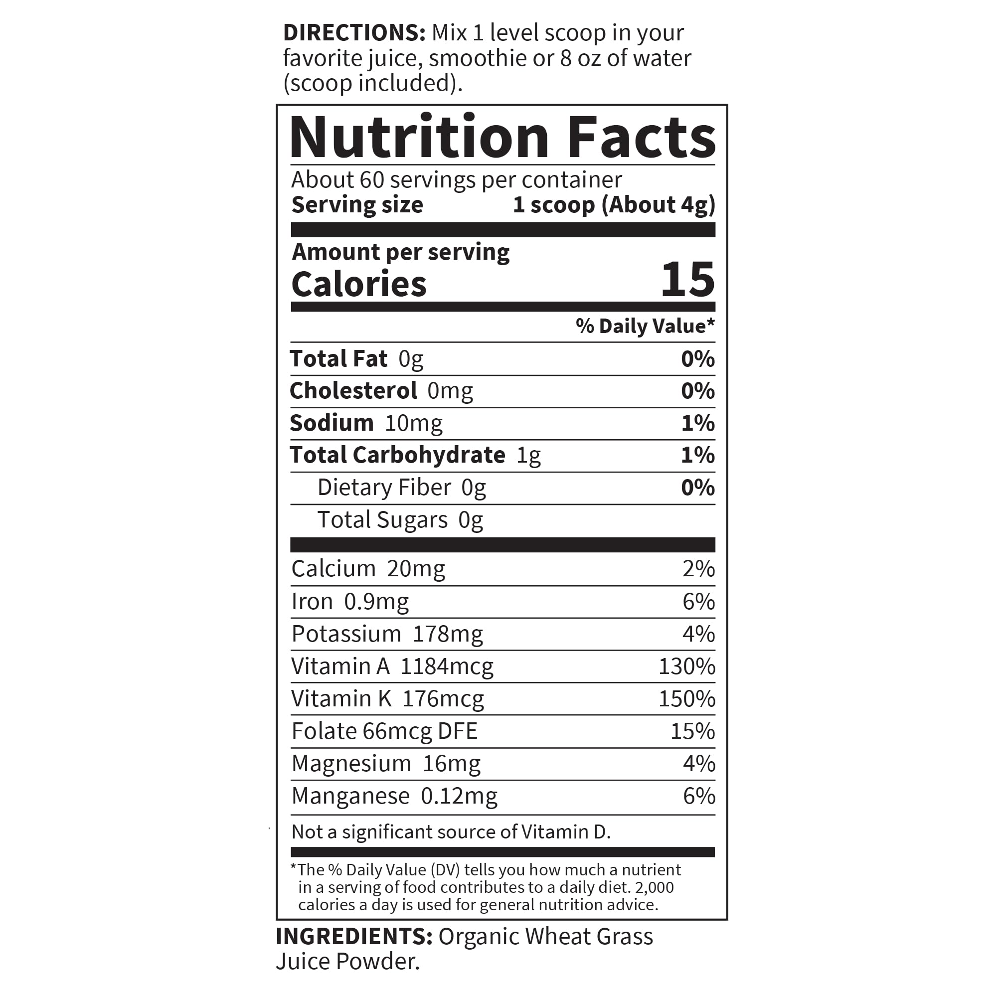 Vegan, gluten-free, non-GMO greens supplement packaging