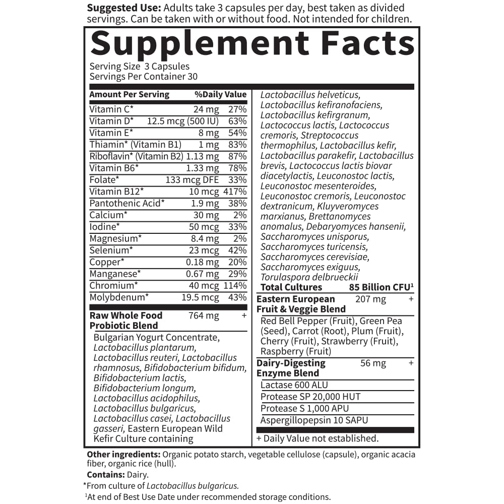 Digestive health focus with multiple enzymes in the product