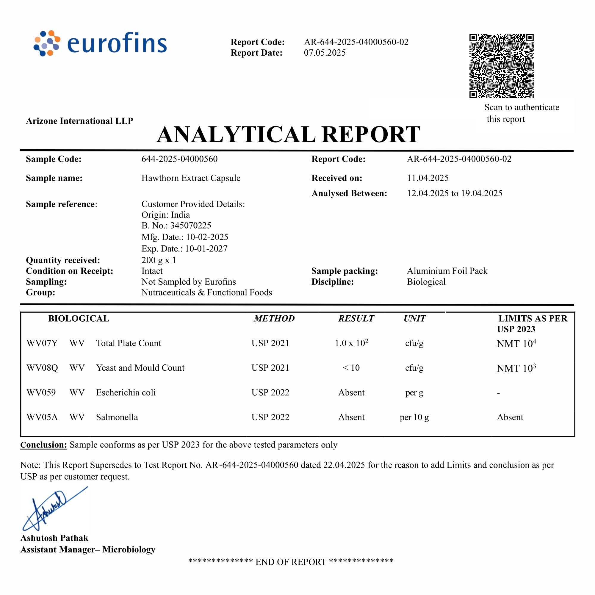 Garlic bulb extract combined with Hawthorn berry.