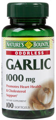 Nature's Bounty Garlic Extract 1000 mg softgels – Pack of 2, 100 softgels per bottle