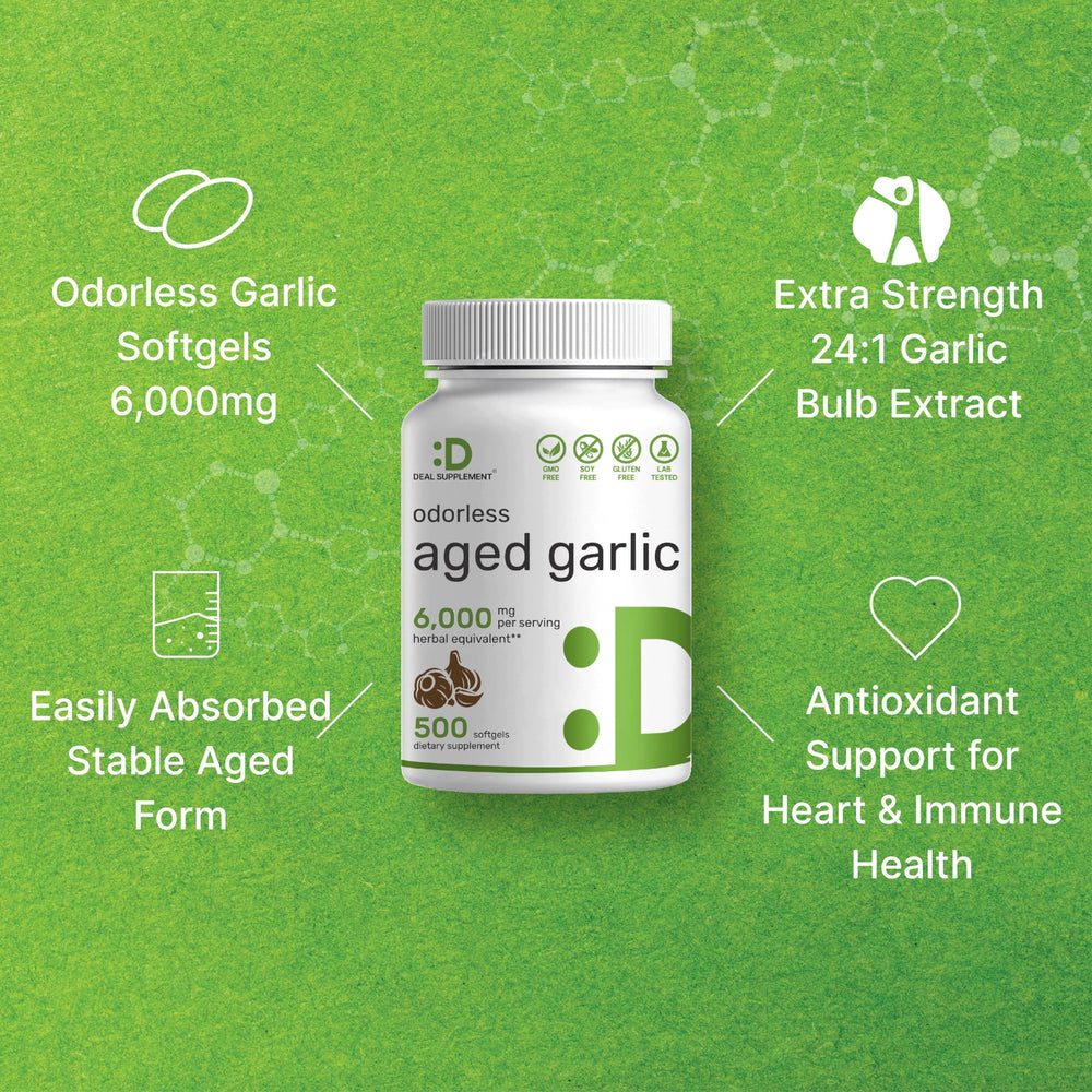 Graphic illustrating garlic’s heart and immune health support