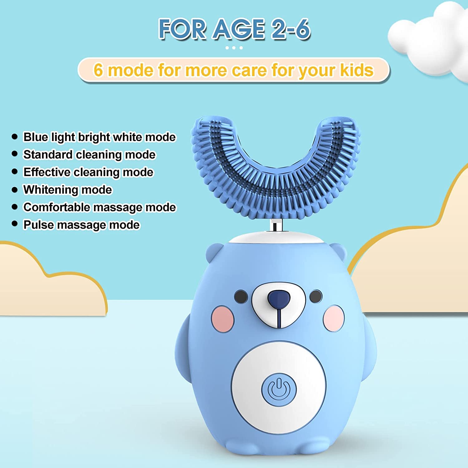Cartoon modeling blue GASLIKE toothbrush design