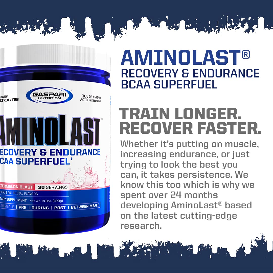 Gaspari AminoLast bottle and label close-up