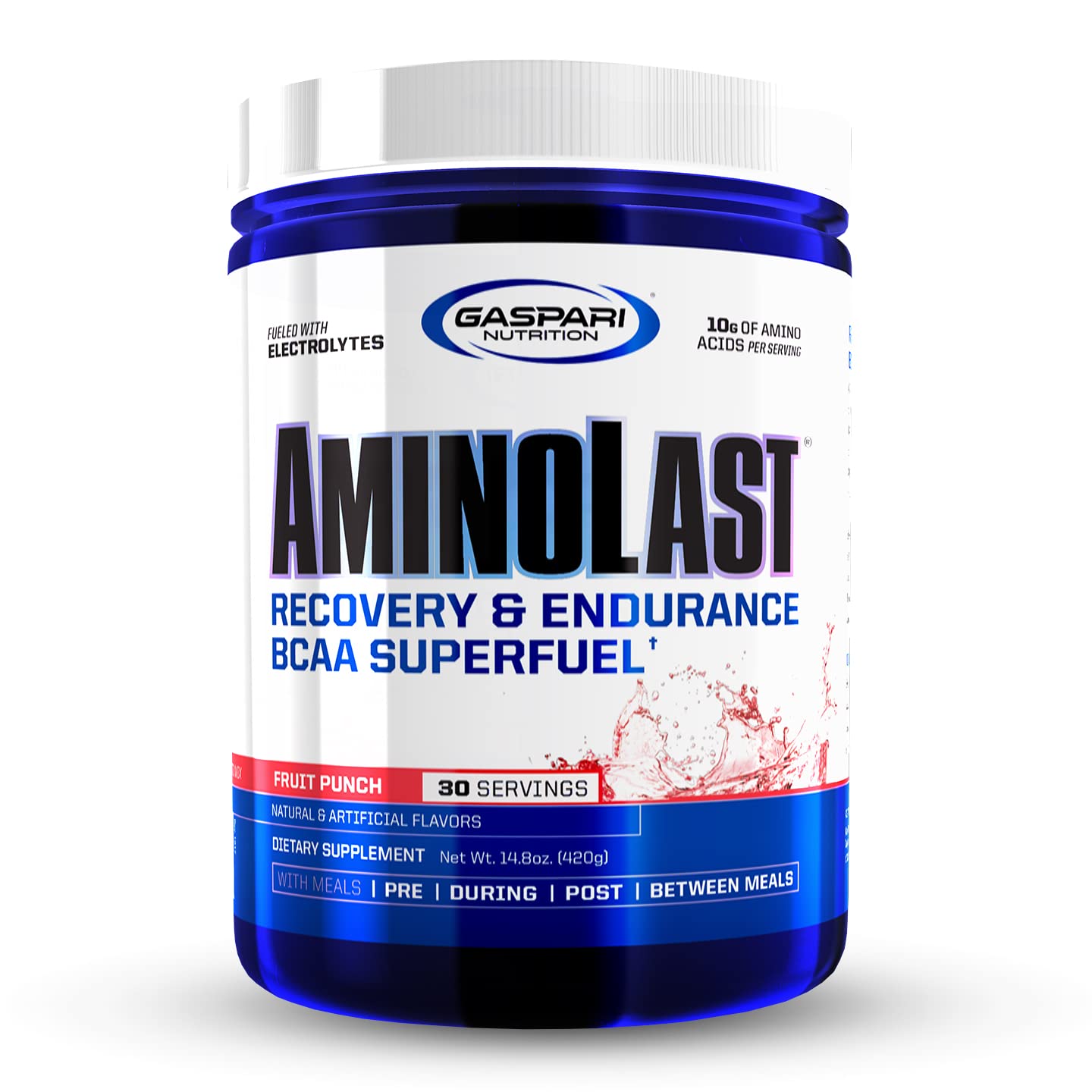 Gaspari AminoLast Fruit Punch bottle – front view