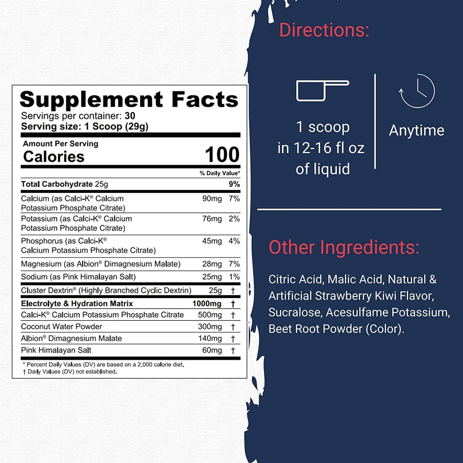 Gaspari Glycofuse label front highlighting flavor and serving details