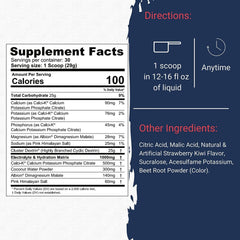 Gaspari Glycofuse label front highlighting flavor and serving details