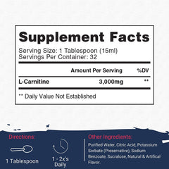 Gaspari Nutrition Liquid L-Carnitine 3000 label closeup emphasizes trusted formulation