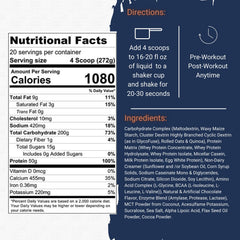 Gaspari Real Mass complex-carb-blend showing slow-release energy benefits.