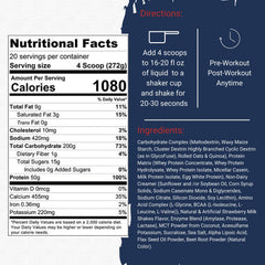 Gaspari Real Mass scoop with powder for serving size visualization.