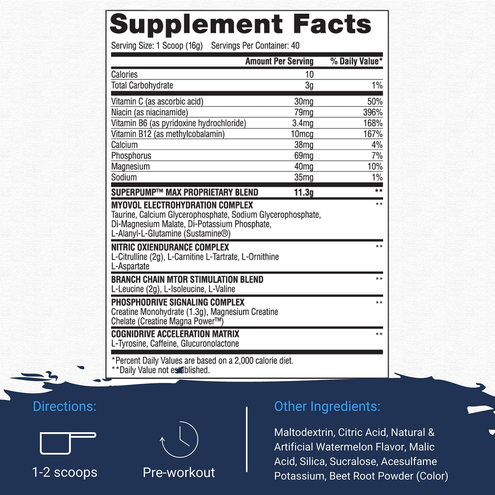Gaspari SuperPump MAX preworkout mix in glass shows sustained energy potential