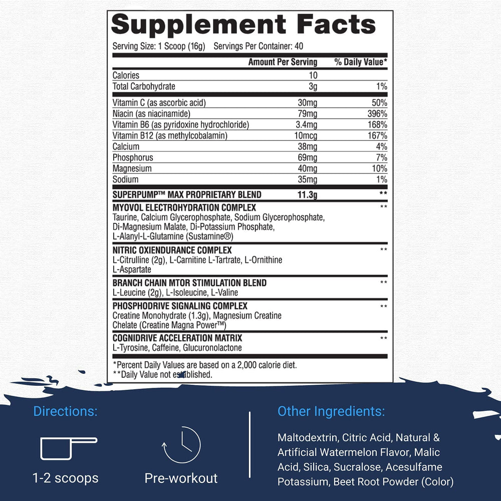 Gaspari SuperPump MAX preworkout mix in glass shows sustained energy potential