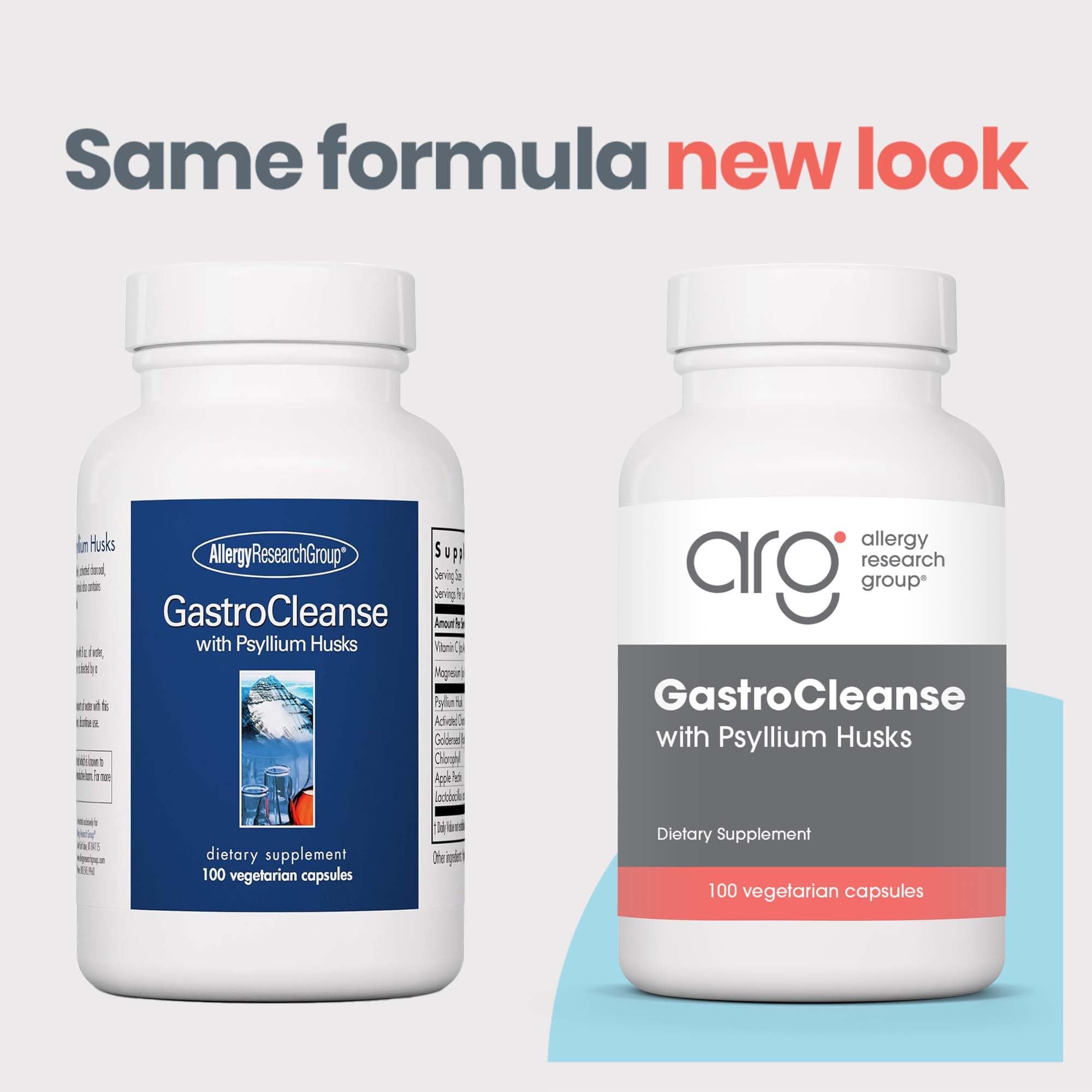 Psyllium husk depicted as fiber ingredient for Gastro Cleanse