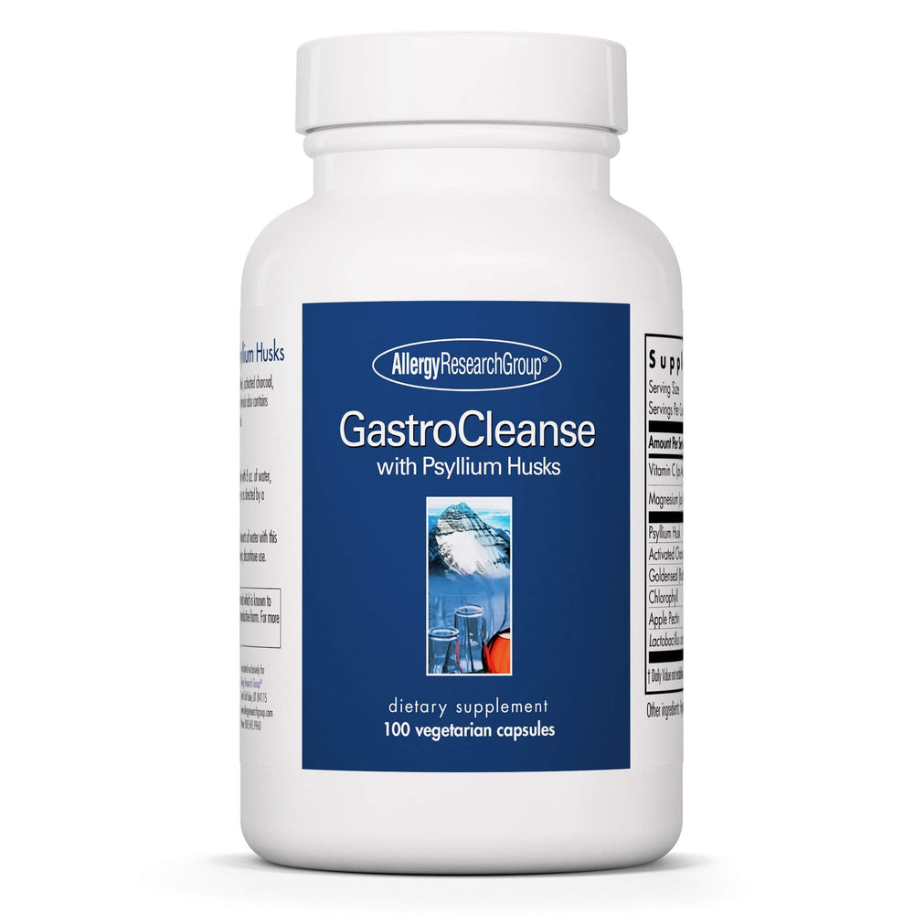 Front view of Allergy Research Group Gastro Cleanse bottle