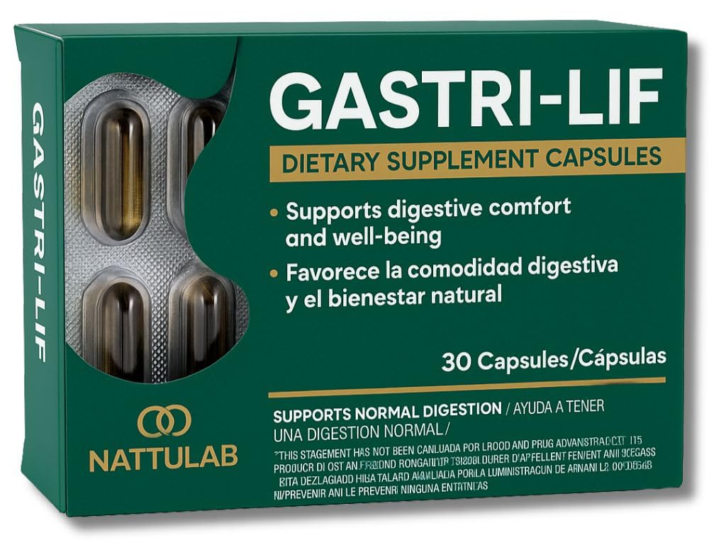 GASTRI-LIF bottle and capsules
