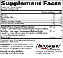 GAT SPORT Nitraflex Black Cherry 30 Servings – back panel
