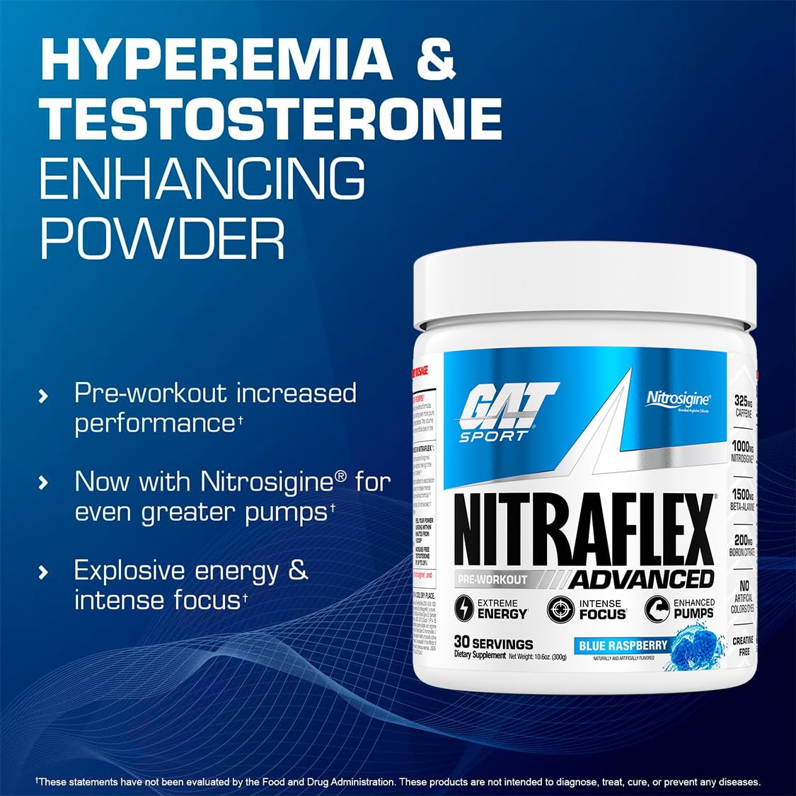 Blue Raspberry Nitraflex tub with scoop