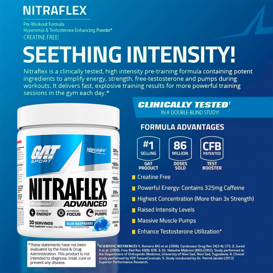 Nitraflex nutrition facts label close-up