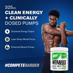GAT SPORT Nitraflex scoop measuring one-serving dose for consistency.