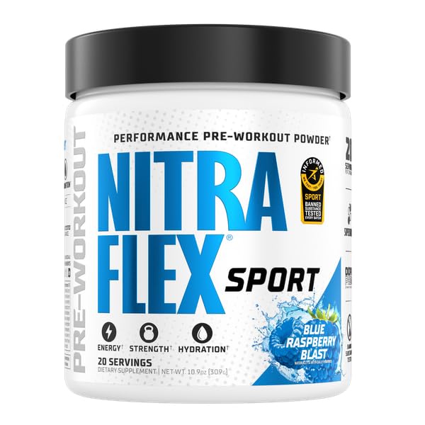 GAT SPORT Nitraflex blue raspberry tub label showing a clean formula