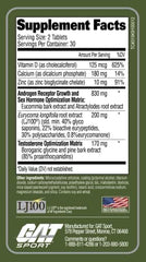 GAT SPORT Testrol Platinum label emphasizes science-backed ingredients for testosterone balance